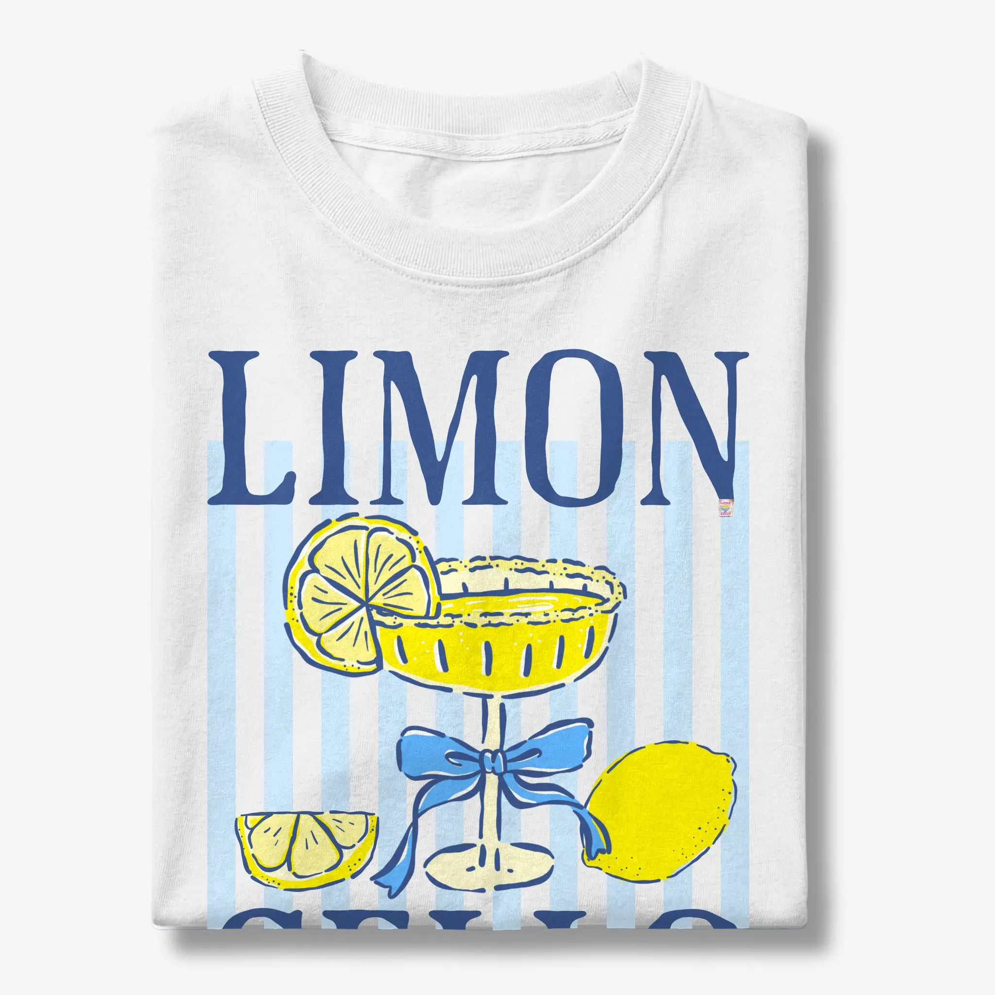 Limoncello Italian Cocktail Lemon Bow Graphic T-Shirt