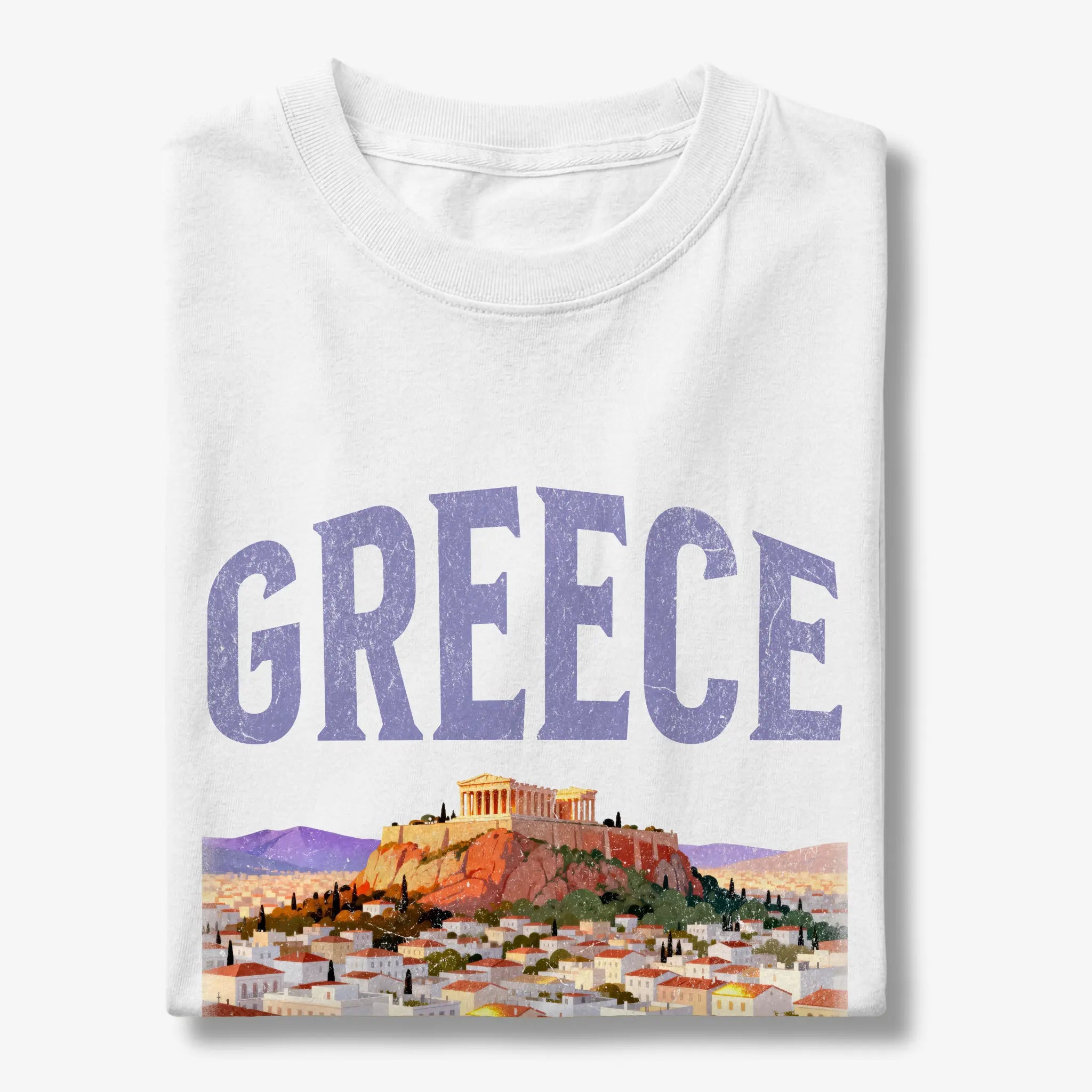 Greece Acropolis Vintage Travel Poster T-Shirt
