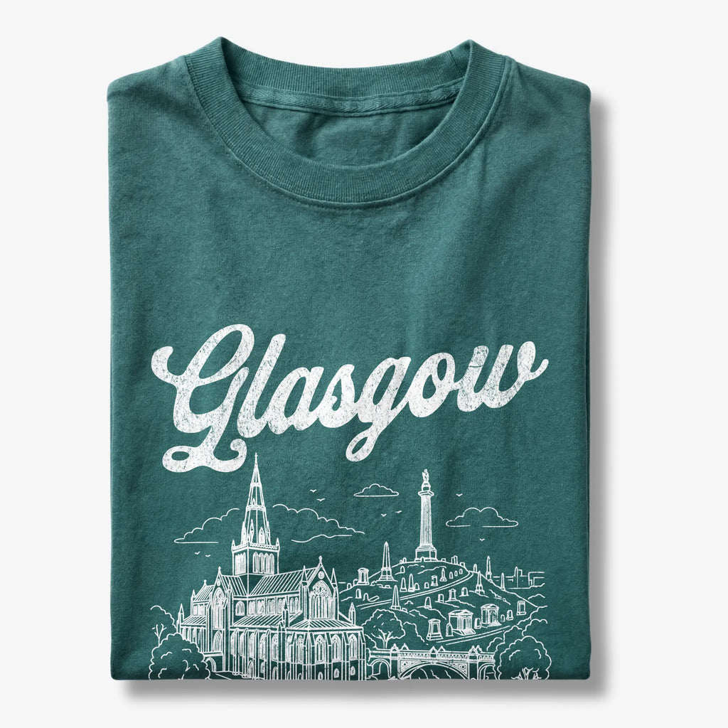 Glasgow Scotland Line Art T-Shirt