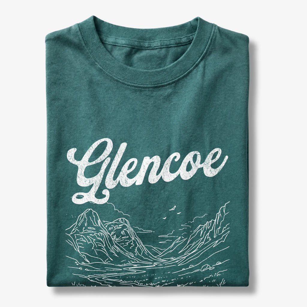 Glencoe Scotland Line Art T-Shirt