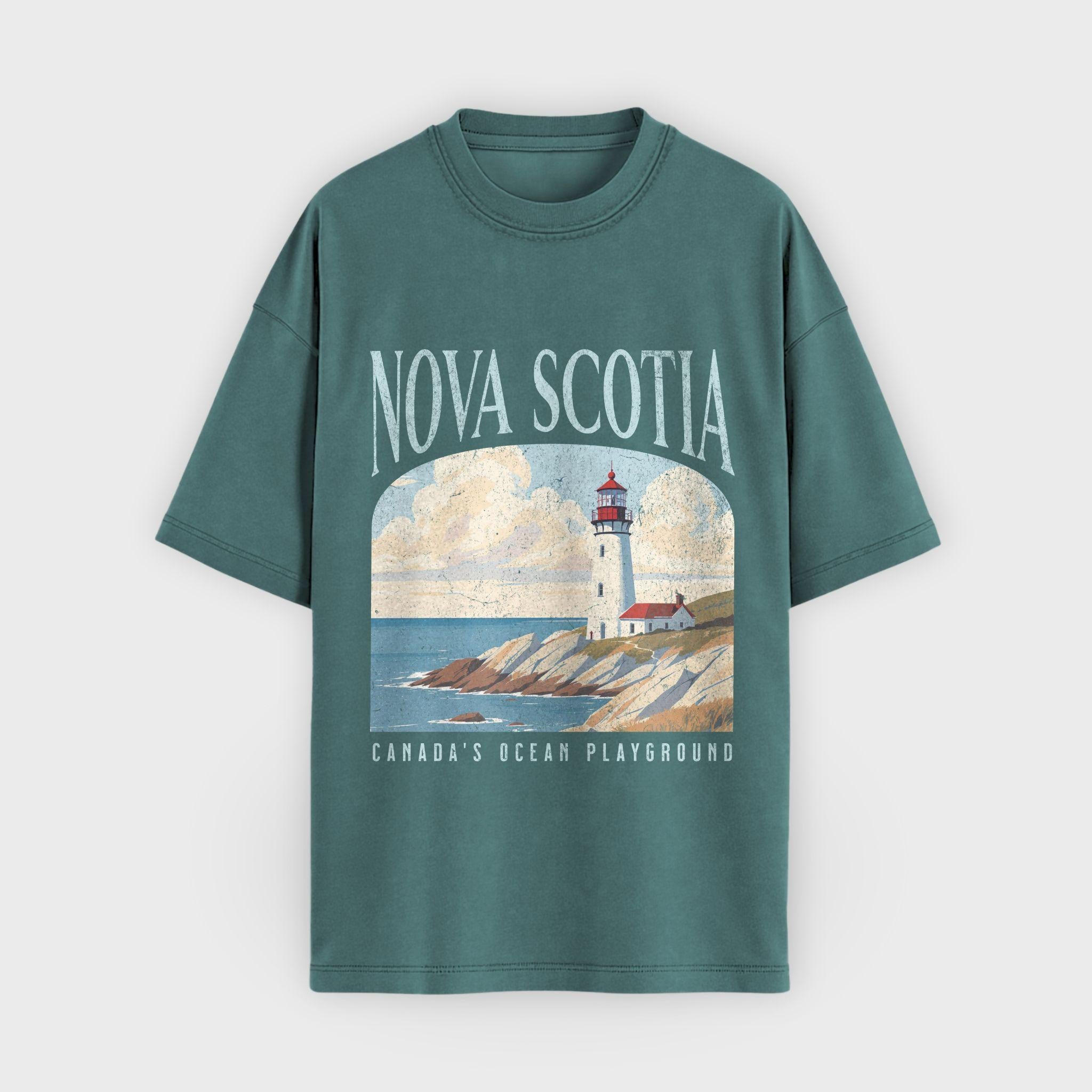 Nova Scotia Lighthouse Graphic T-Shirt