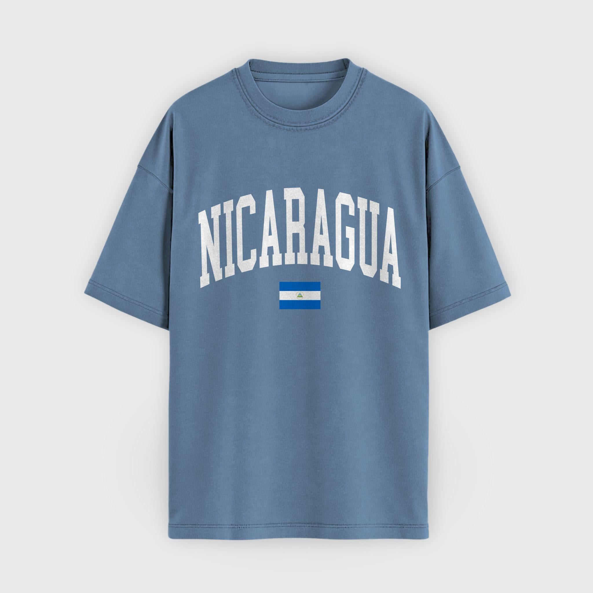 Nicaragua Collegiate Flag T-Shirt