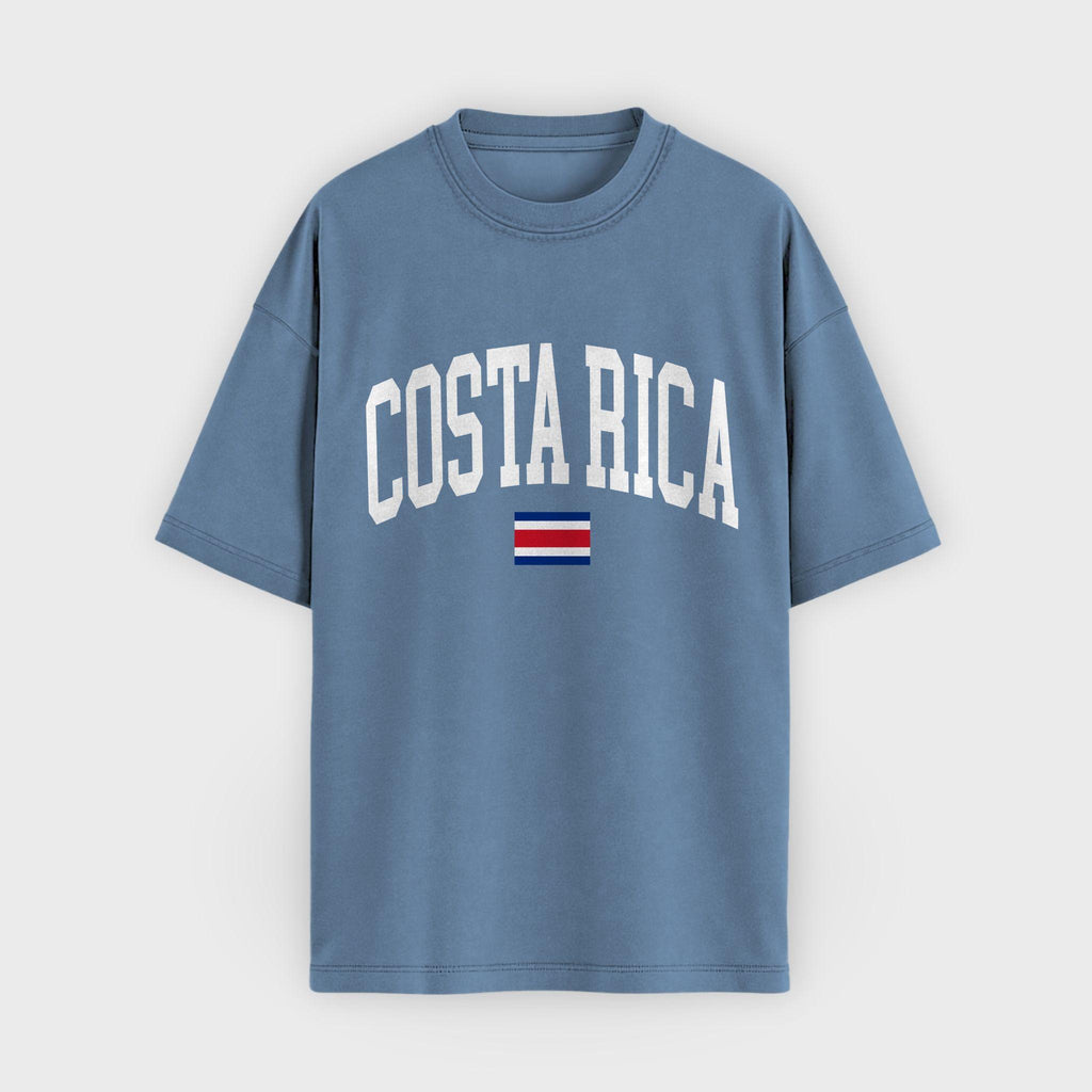 Costa Rica Collegiate Flag T-Shirt