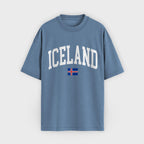 Iceland Collegiate Flag T-Shirt