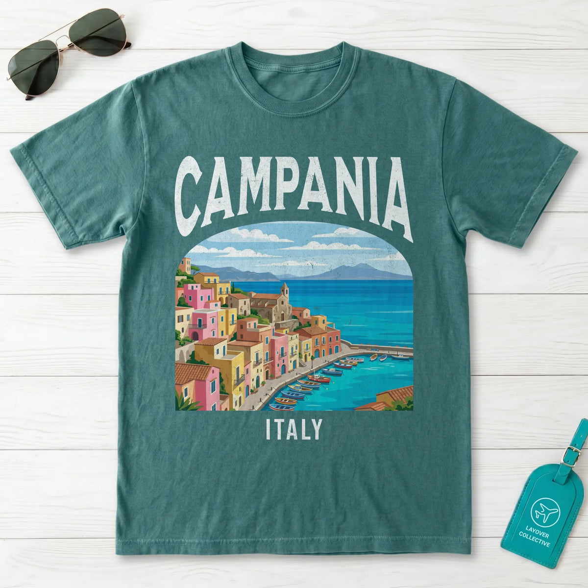 Campania Italy Vintage Travel Poster T-Shirt