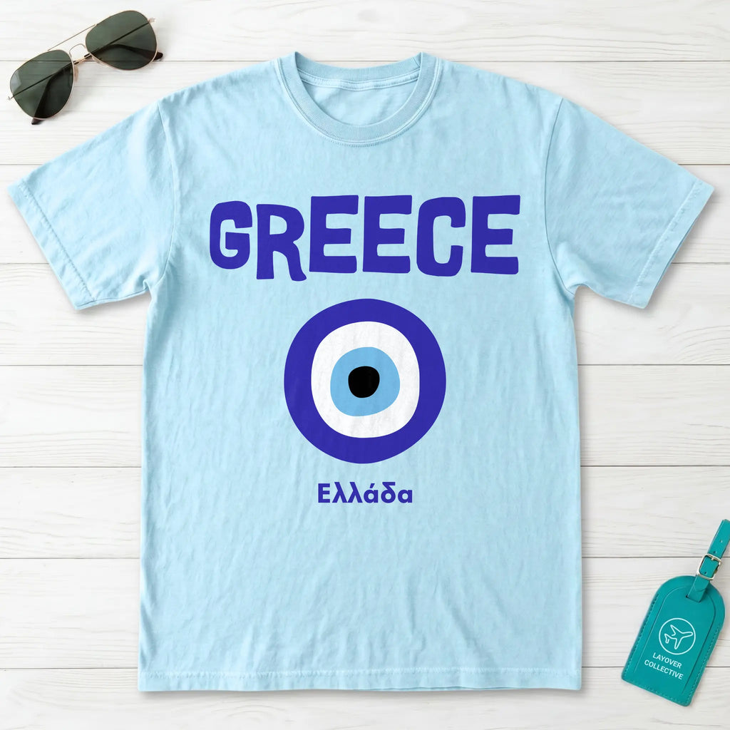 Greece Evil Eye Graphic T-Shirt