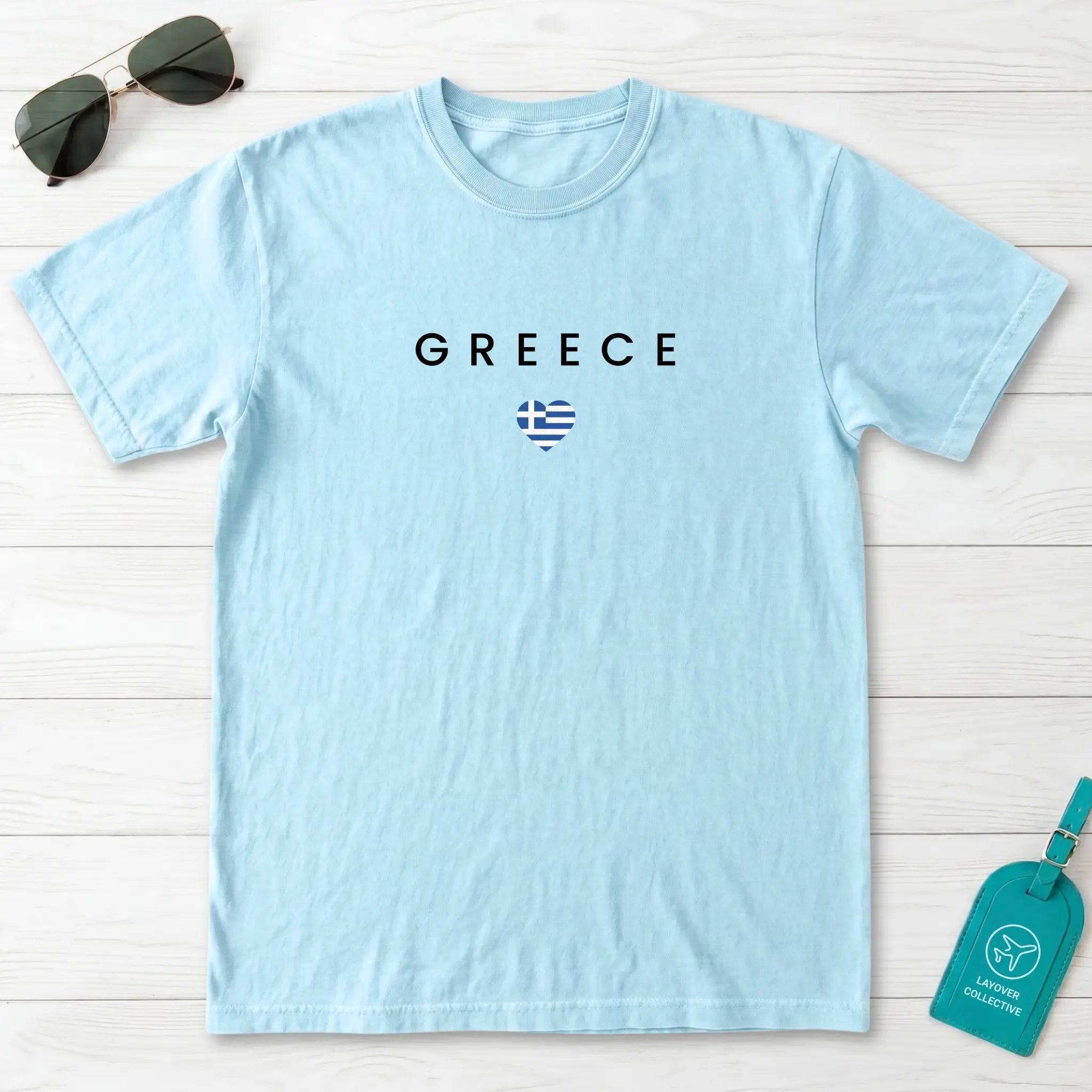 Greece Minimal Flag T-Shirt