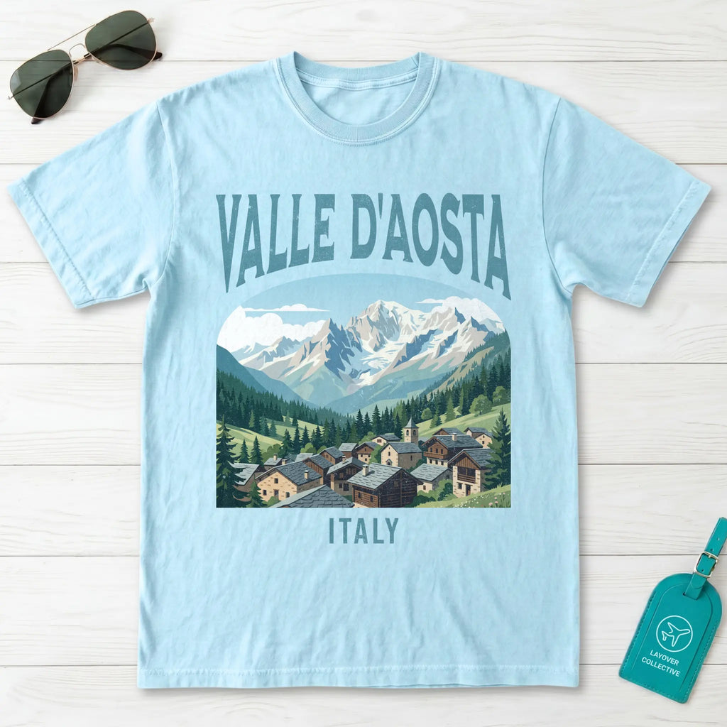 Valle DAosta Italy Vintage Travel Poster T-Shirt