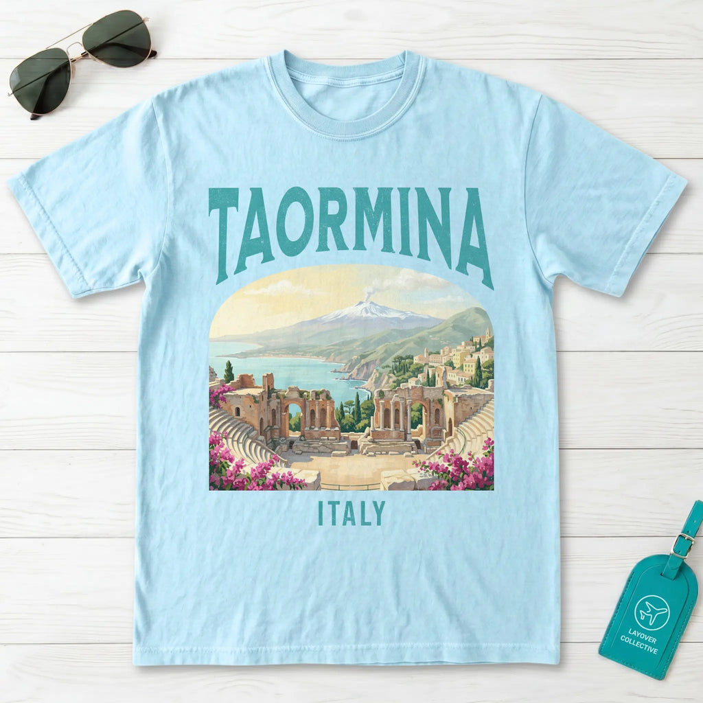 Taormina Italy Vintage Travel Poster T-Shirt