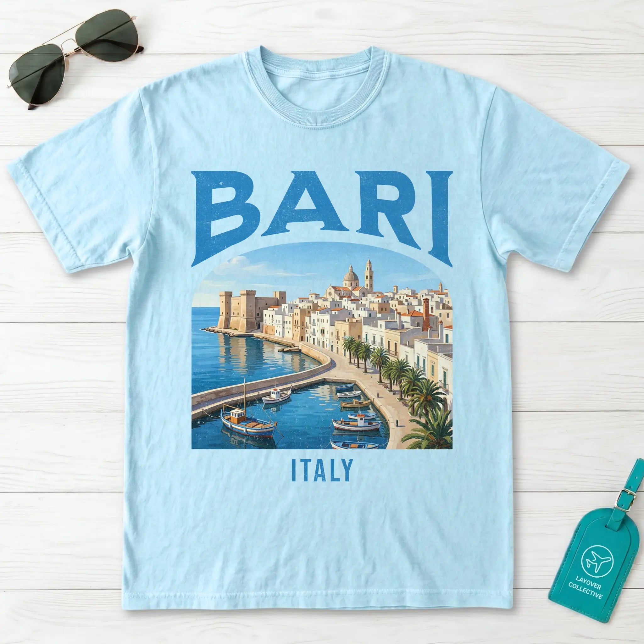 Bari Italy Vintage Travel Poster T-Shirt