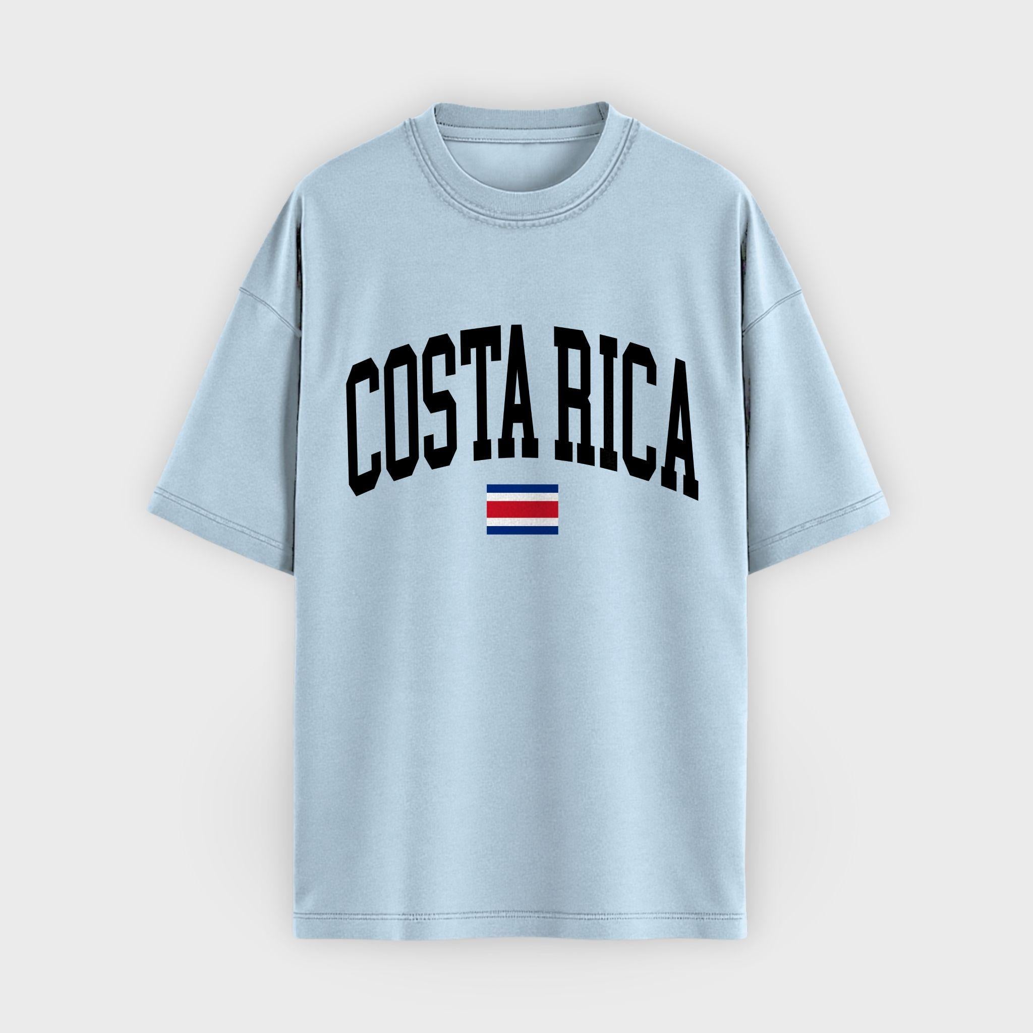 Costa Rica Collegiate Flag T-Shirt