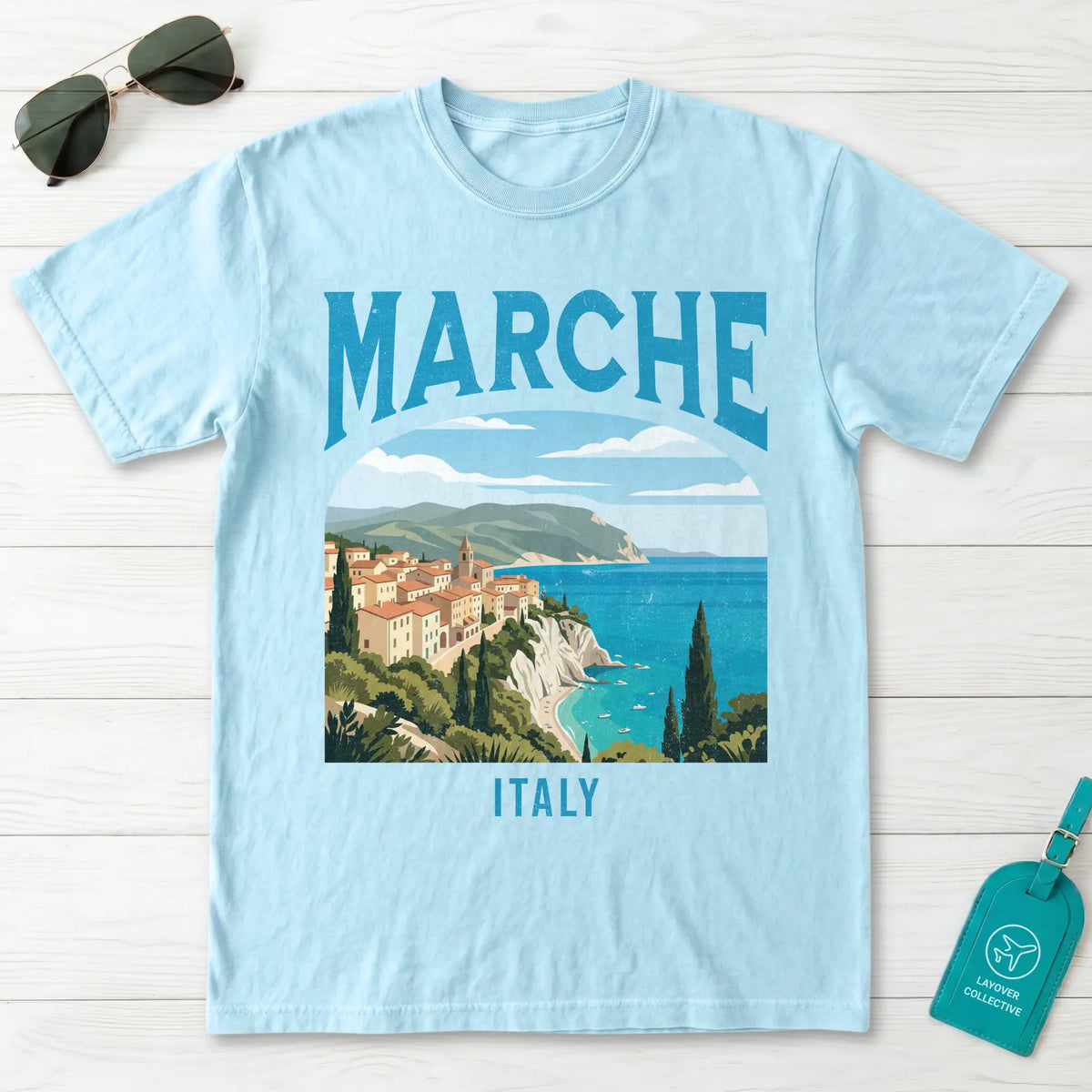 Marche Italy Vintage Travel Poster T-Shirt