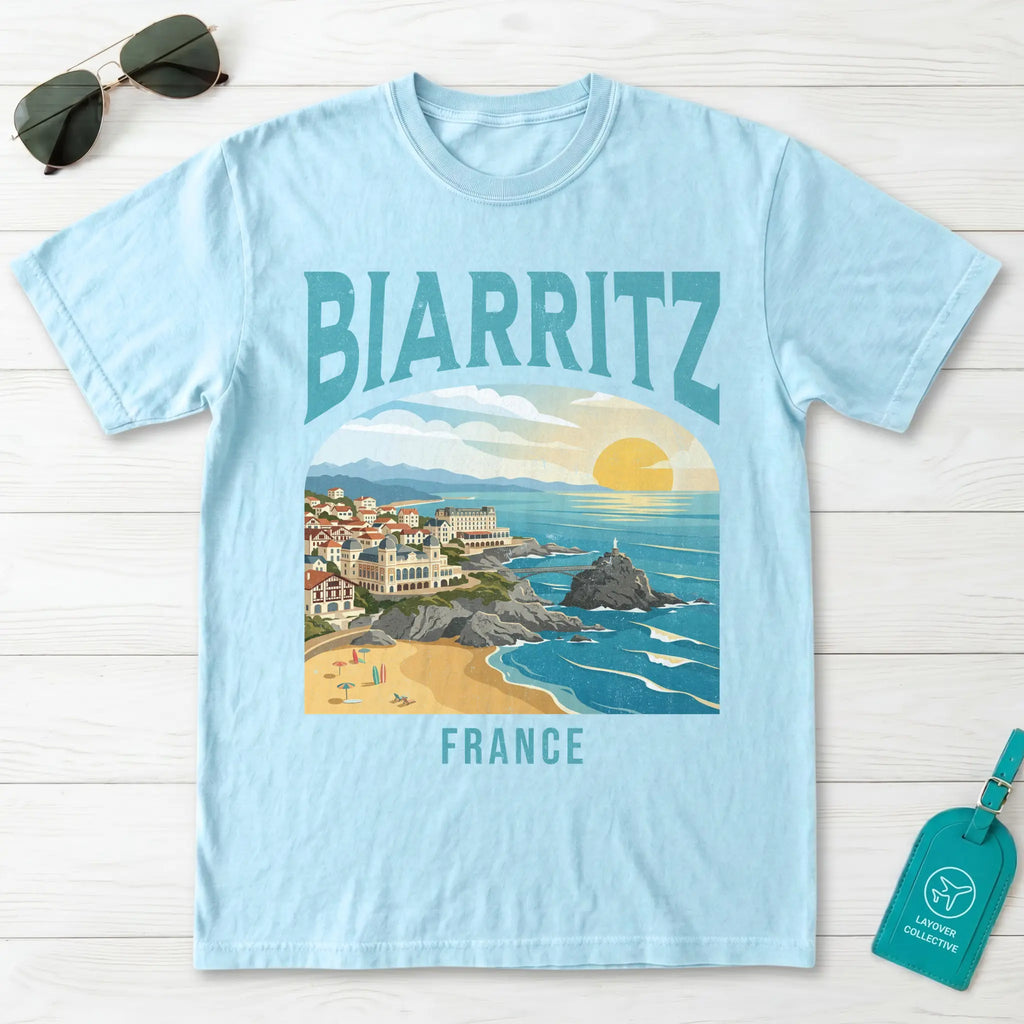 Biarritz France Vintage Travel Poster T-Shirt
