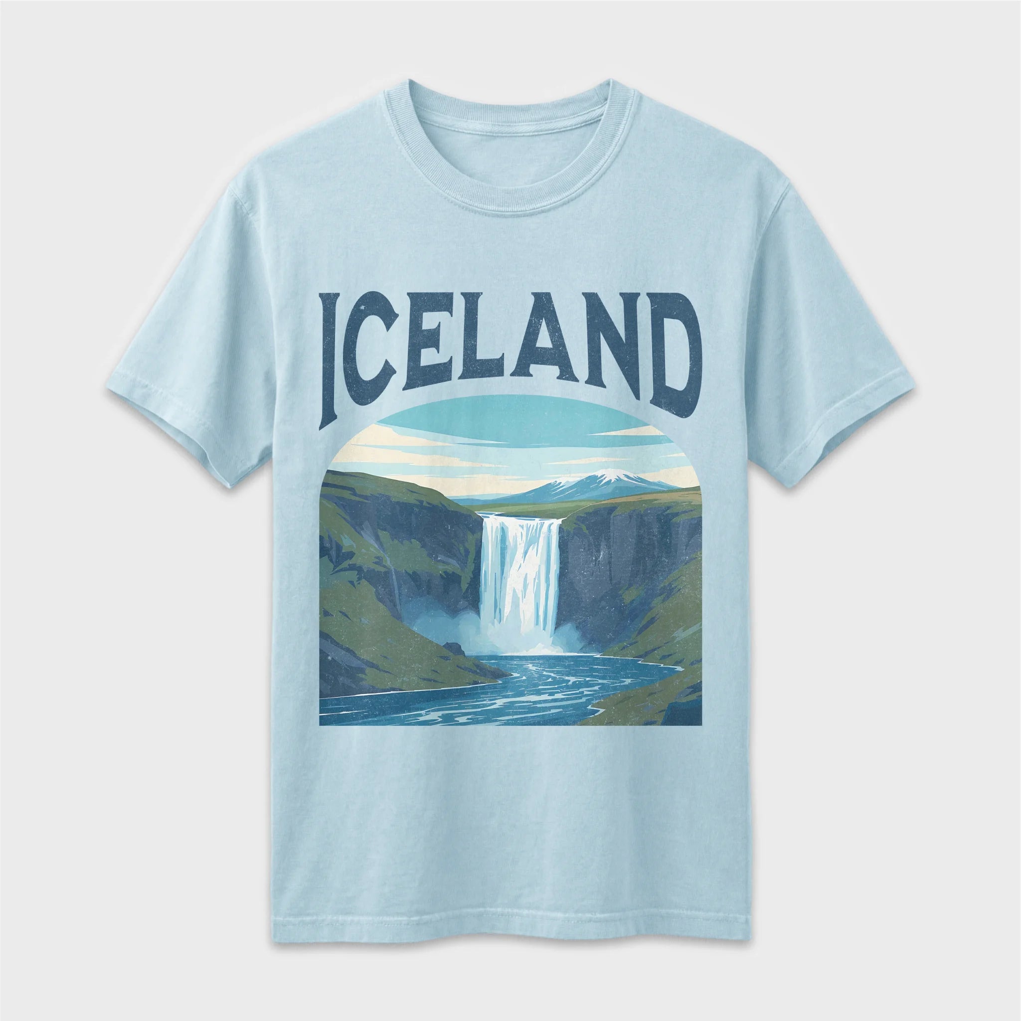 Iceland Vintage Travel Poster T-Shirt