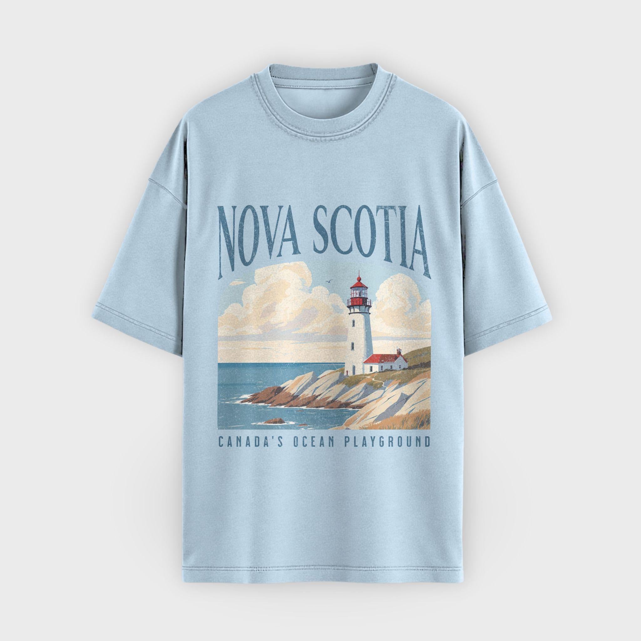 Nova Scotia Lighthouse Graphic T-Shirt