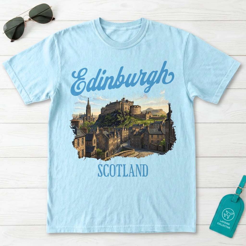 Edinburgh Retro Travel Poster T-Shirt