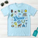 Greece Icons Graphic T-Shirt