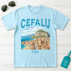 Cefalu Italy Vintage Travel Poster T-Shirt