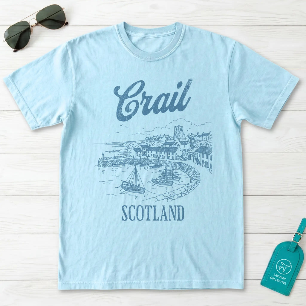 Crail Scotland Line Art T-Shirt