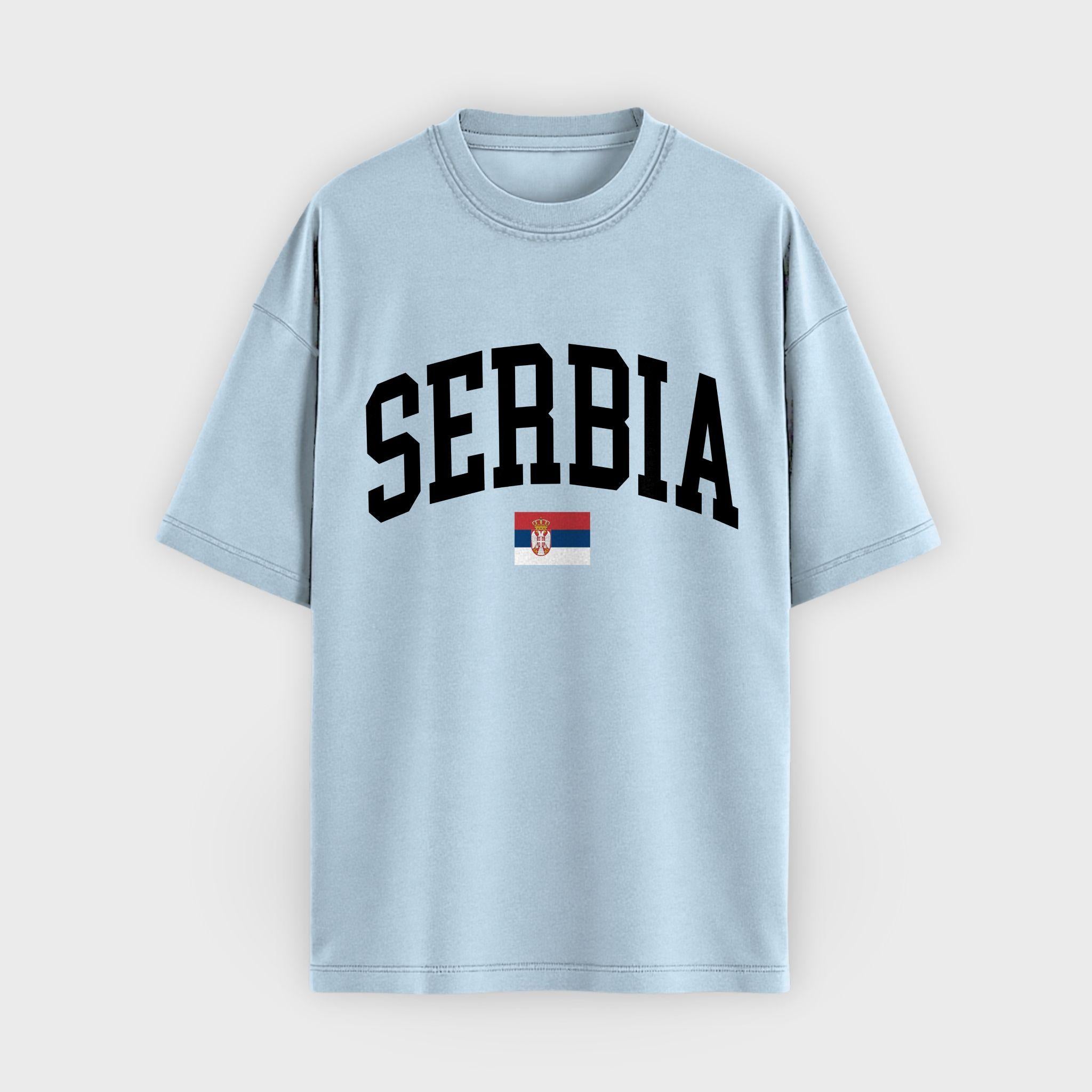 Serbia Collegiate Flag T-Shirt