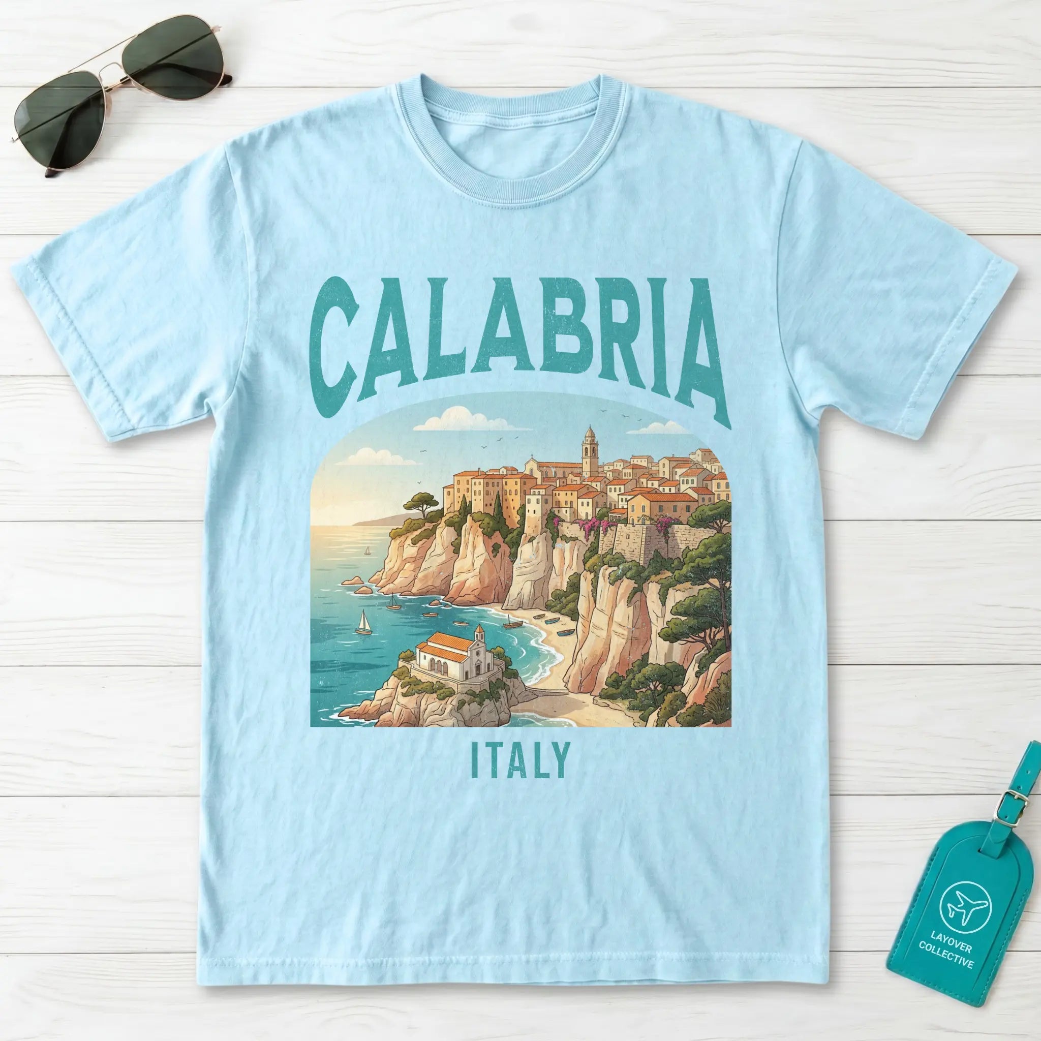 Calabria Italy Vintage Travel Poster T-Shirt