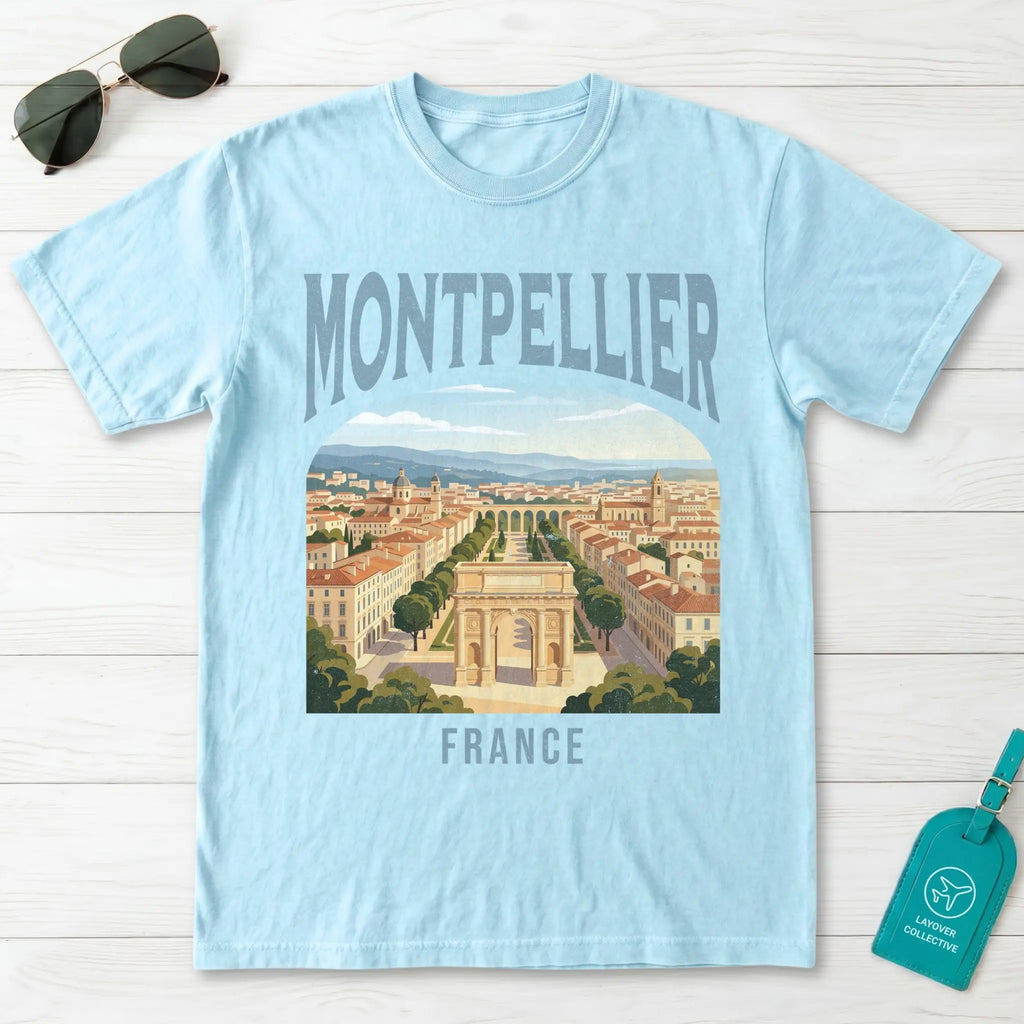 Montpellier France Vintage Travel Poster T-Shirt