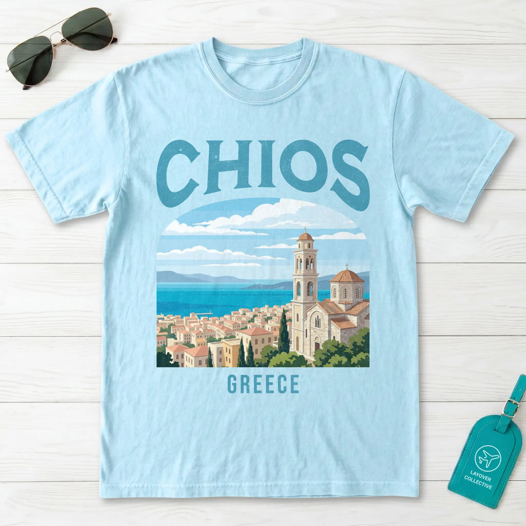 Chios Greece Vintage Travel Poster T-Shirt