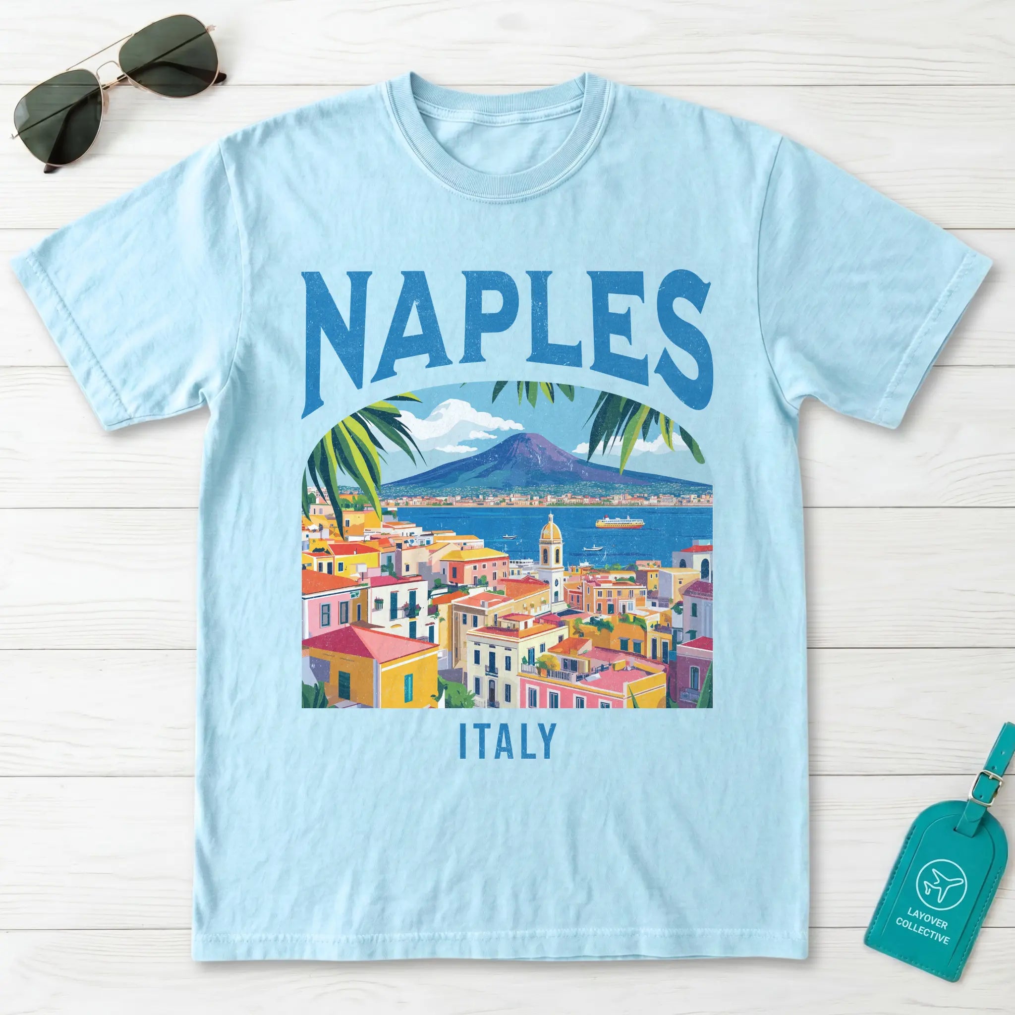 Naples Italy Vintage Travel Poster T-Shirt