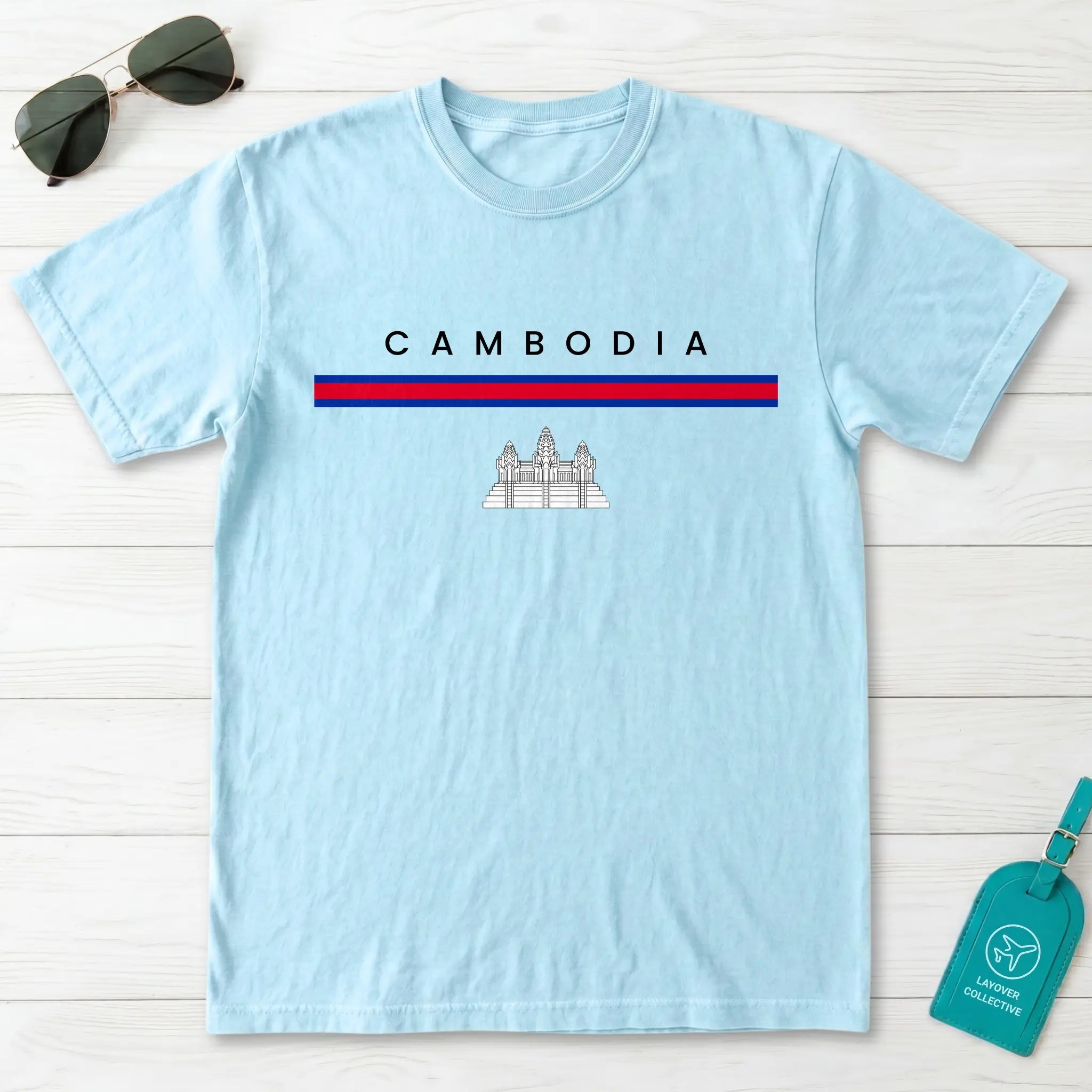 Cambodia Flagline T-Shirt