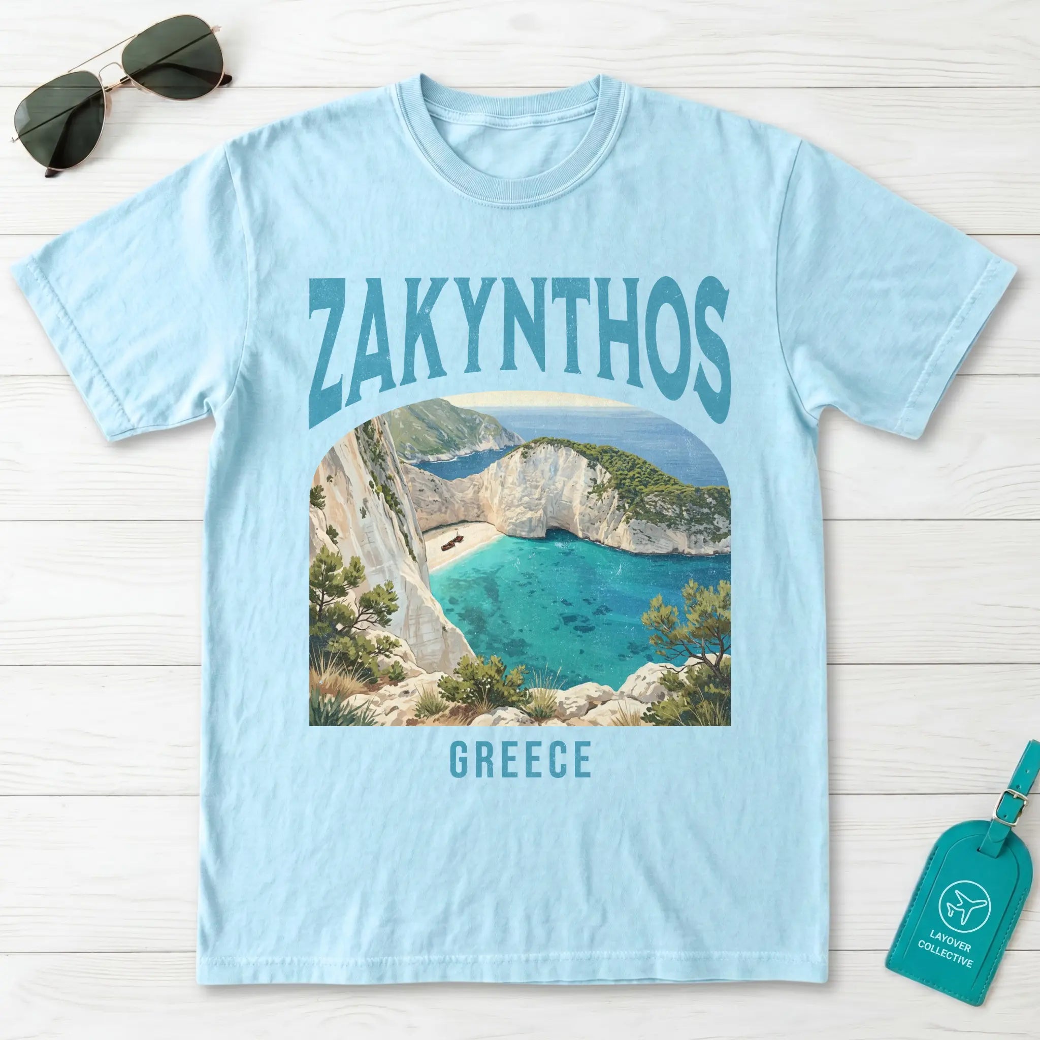 Zakynthos Greece Vintage Travel Poster T-Shirt