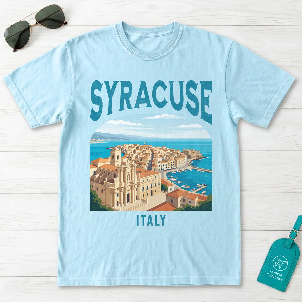 Syracuse Italy Vintage Travel Poster T-Shirt