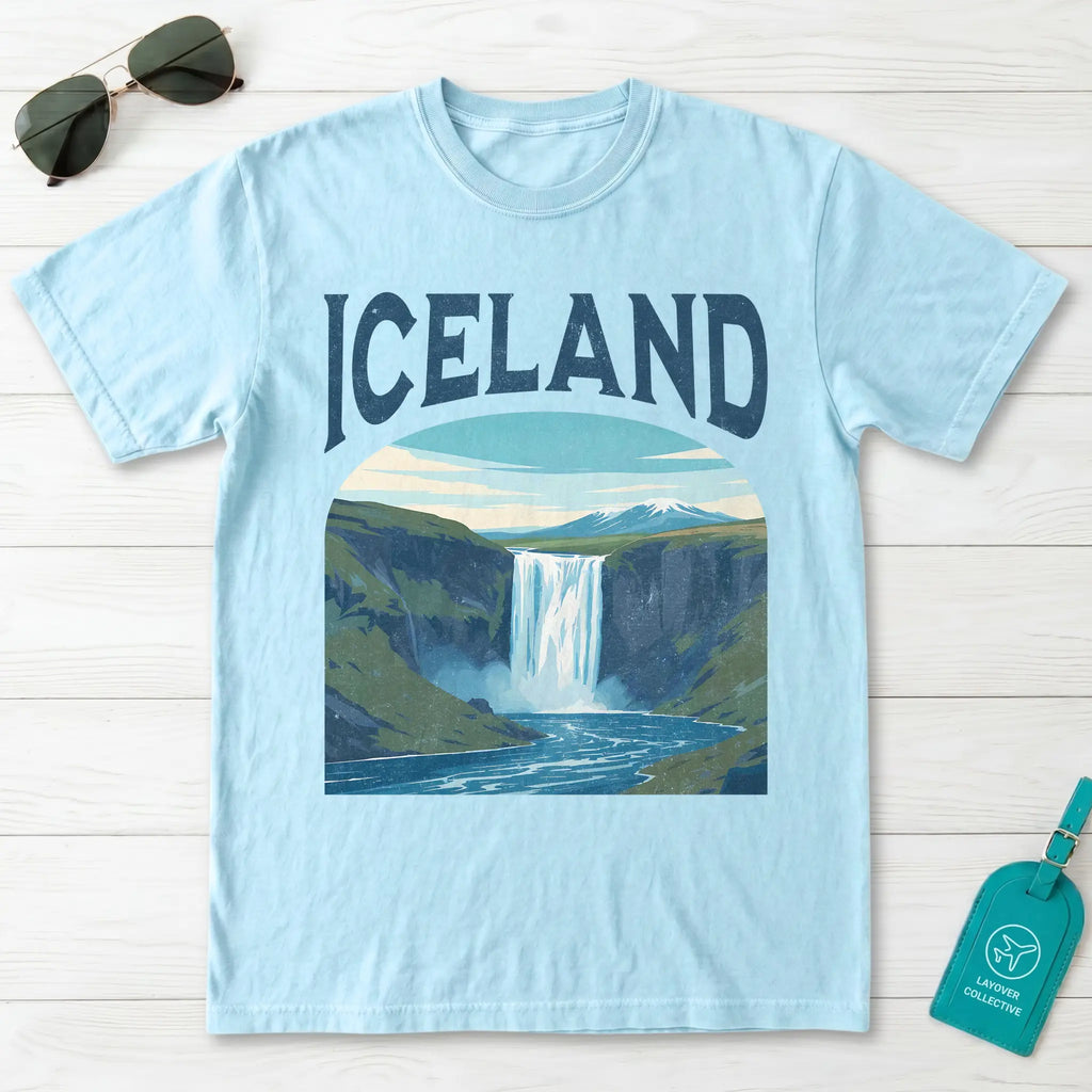Iceland Vintage Travel Poster T-Shirt