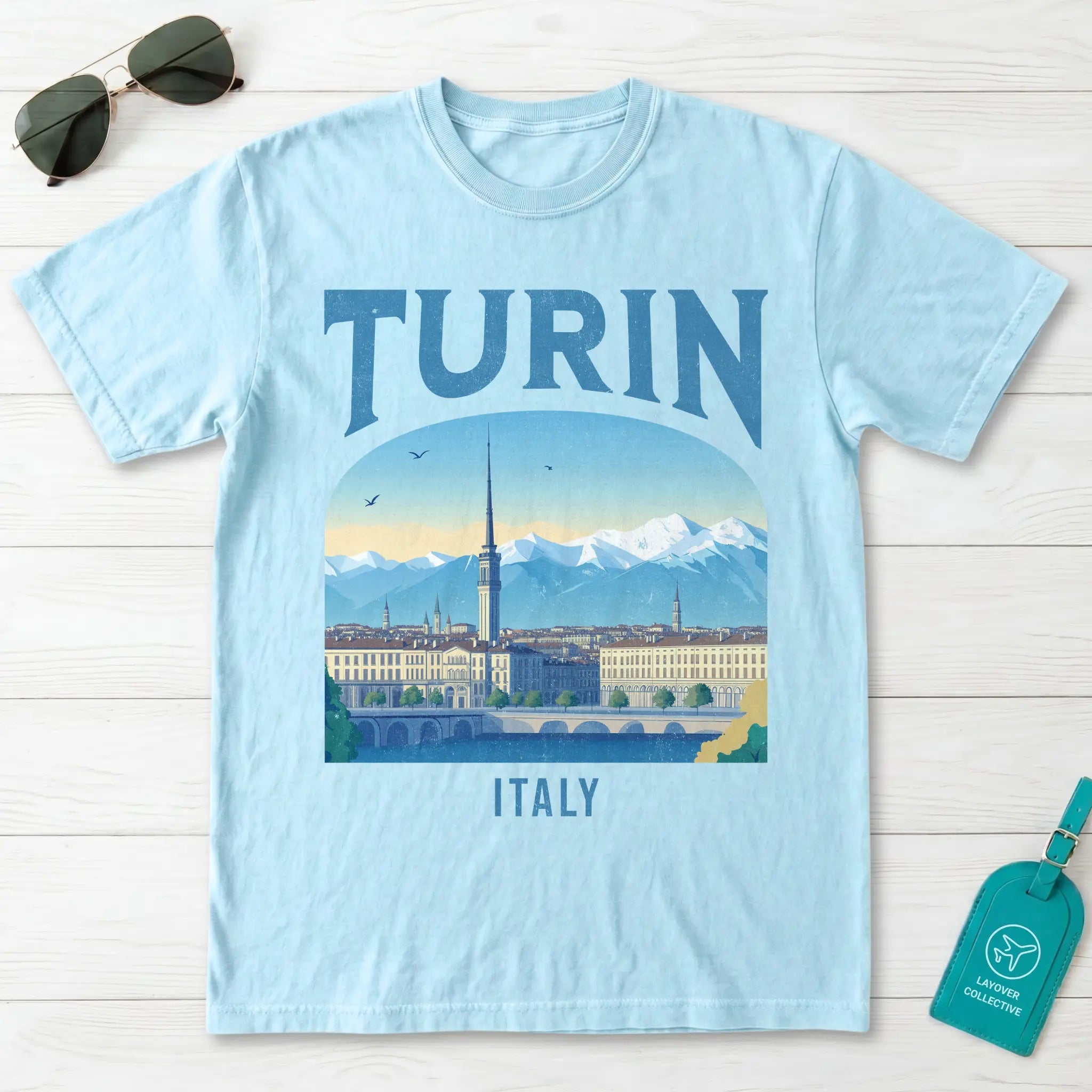 Turin taly Vintage Travel Poster T-Shirt