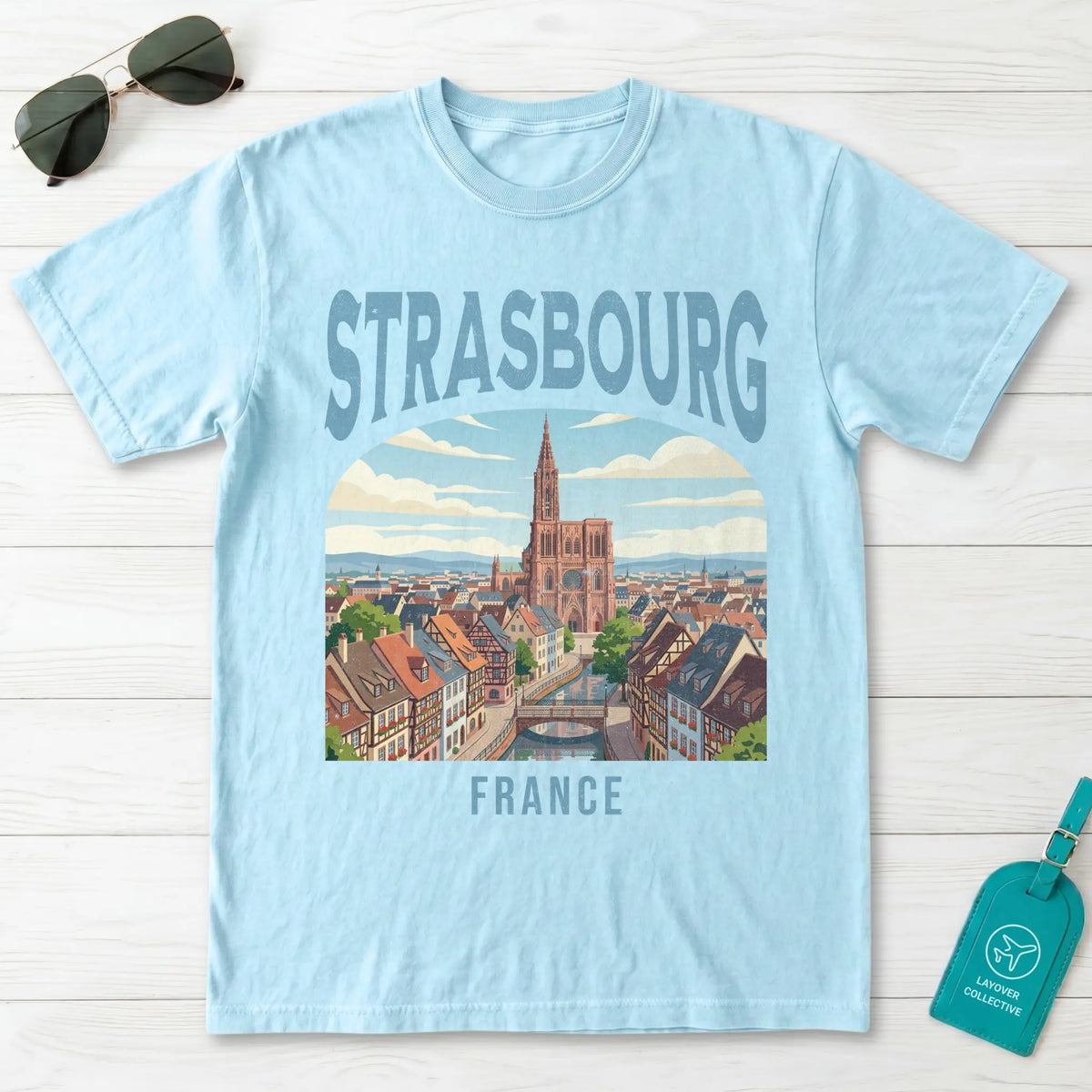 Strasbourg France Vintage Travel Poster T-Shirt