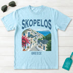 Skopelos Greece Vintage Travel Poster T-Shirt