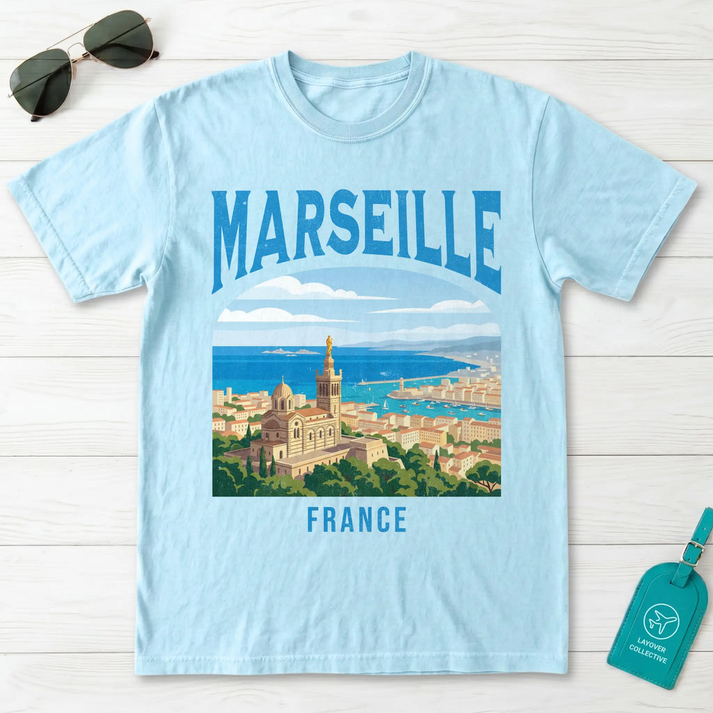 Marseille France Vintage Travel Poster T-Shirt