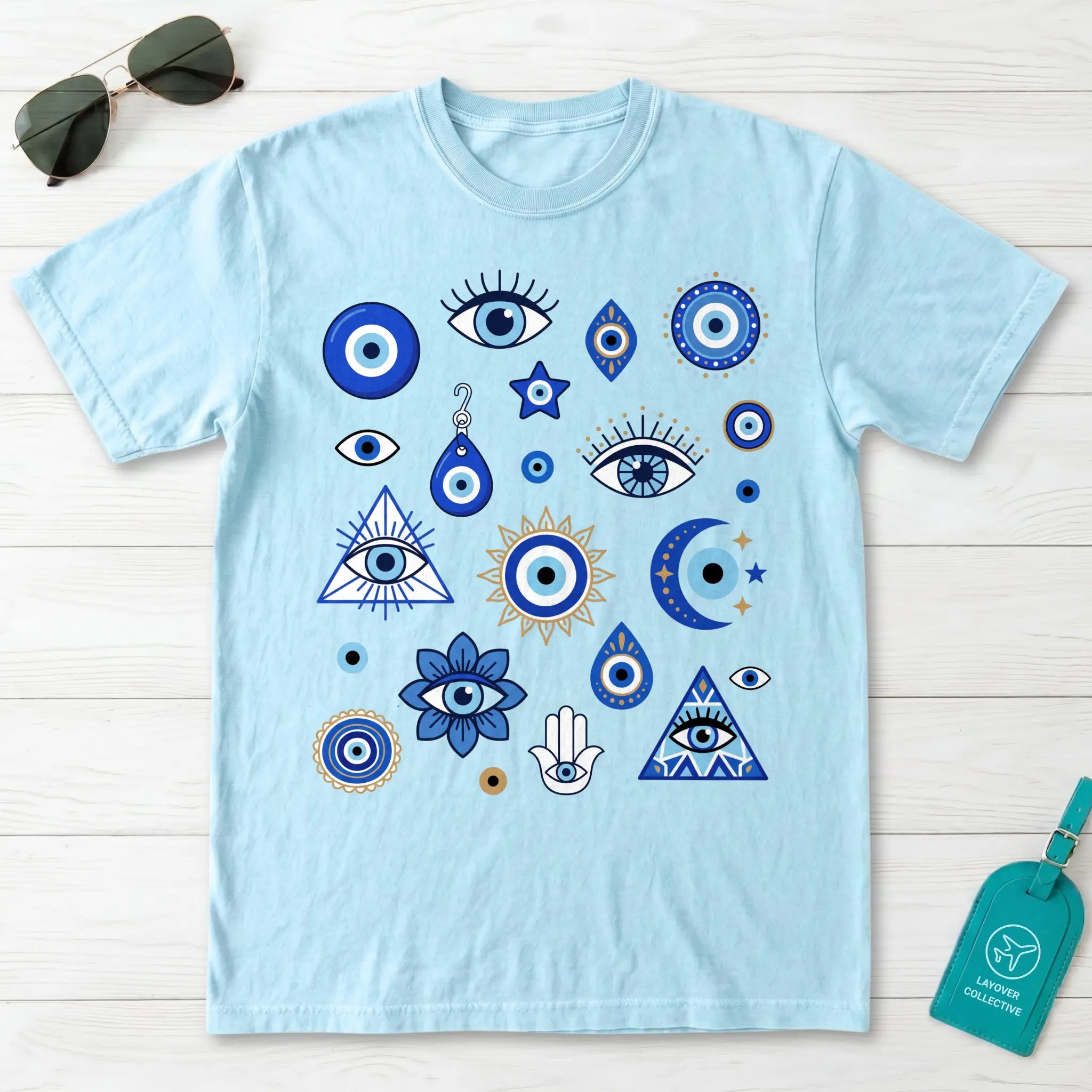 Evil Eye Mati Collage T-Shirt