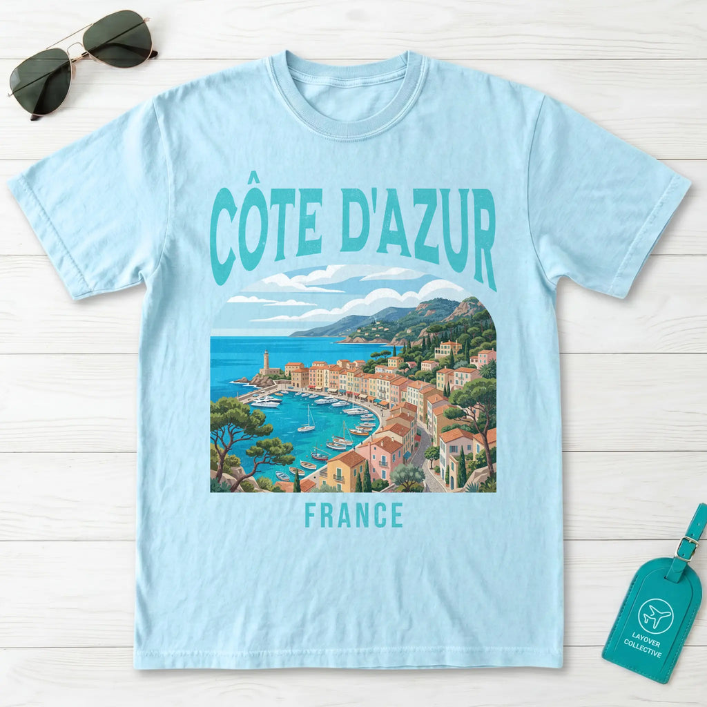 Côte d'Azur France Vintage Travel Poster T-Shirt