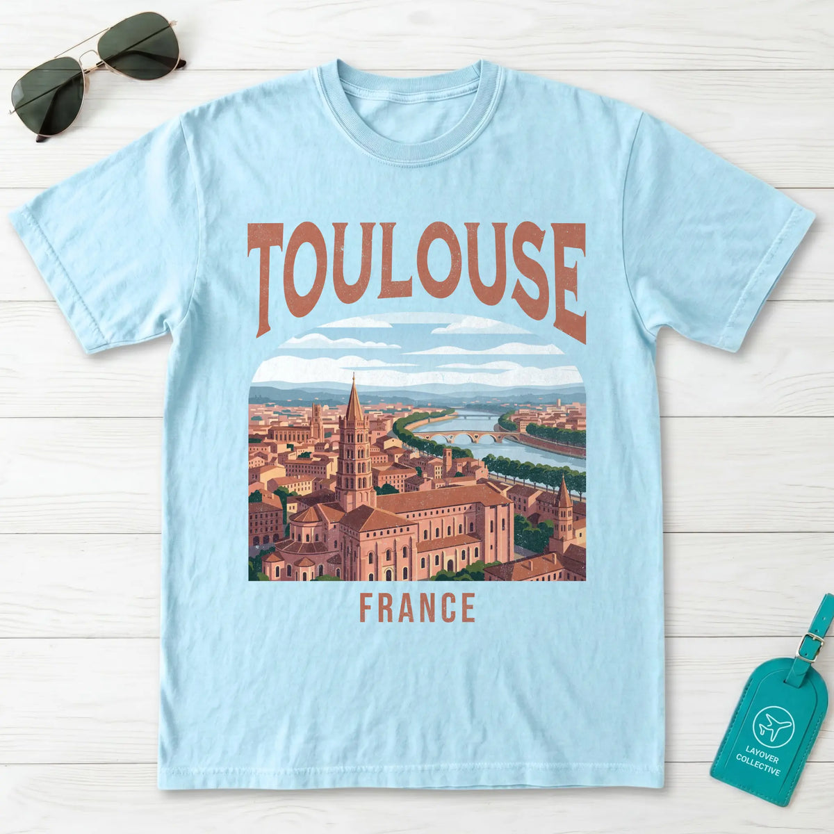 Toulouse France Vintage Travel Poster T-Shirt