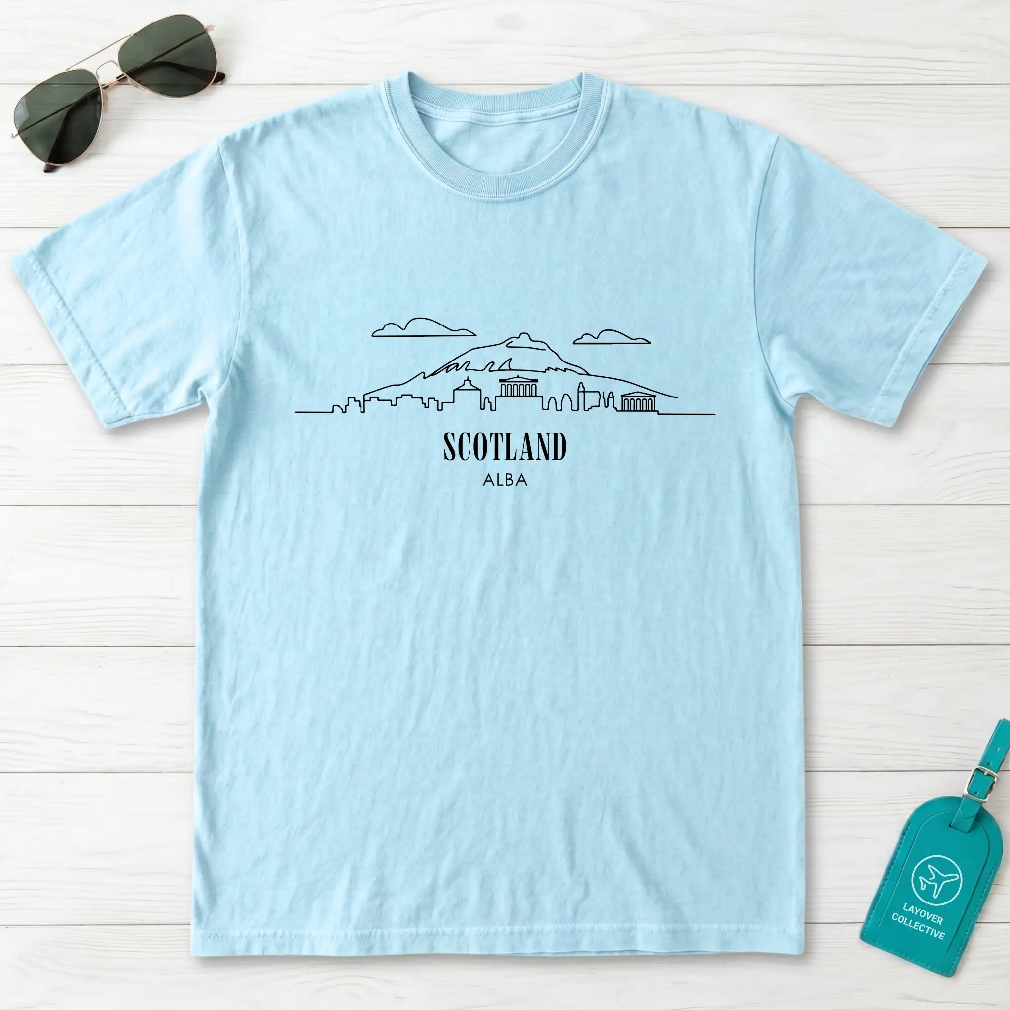 Scotland Alba Skyline Minimalist T-Shirt
