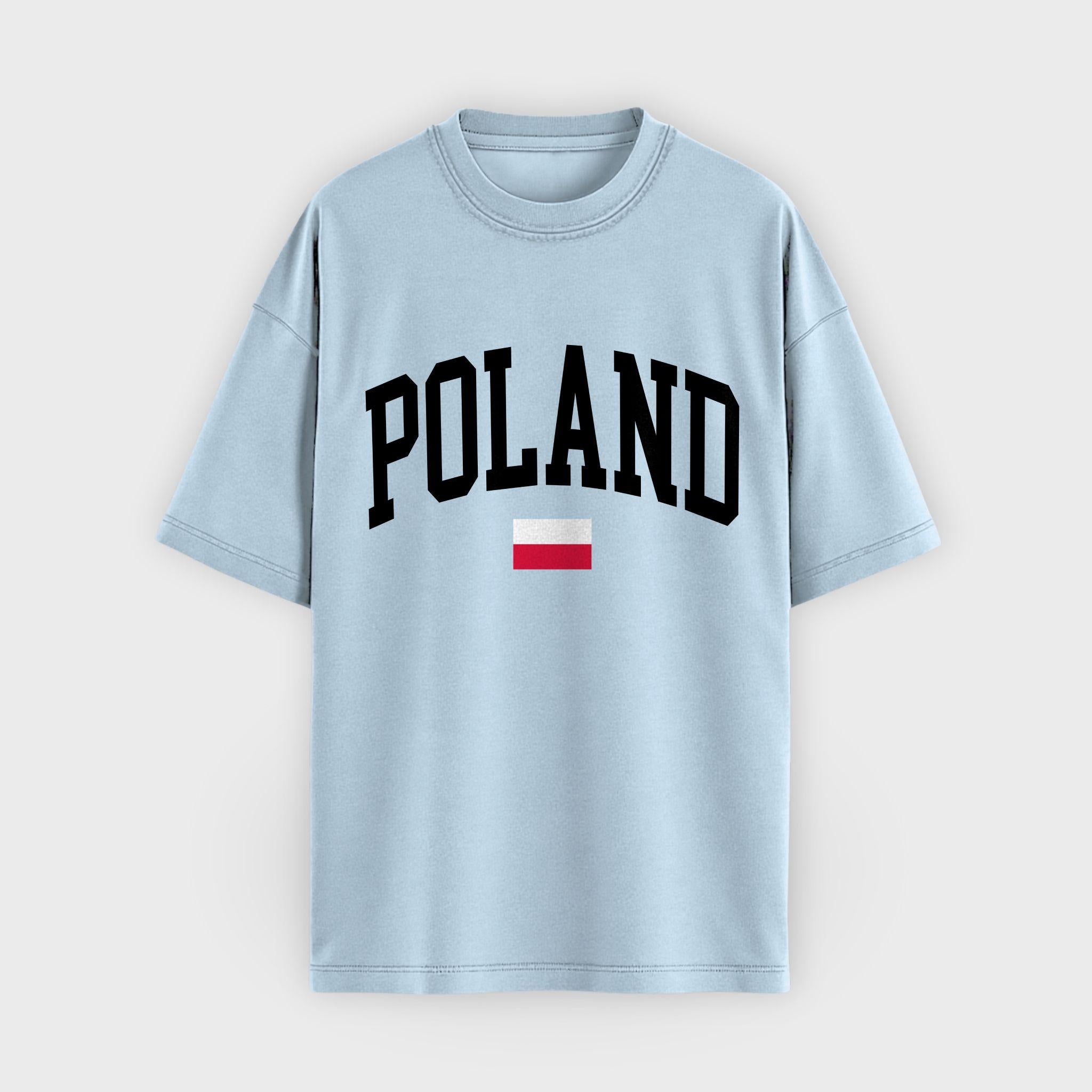 Poland Collegiate Flag T-Shirt