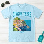 Cinque Terre Italy Vintage Travel Poster T-Shirt