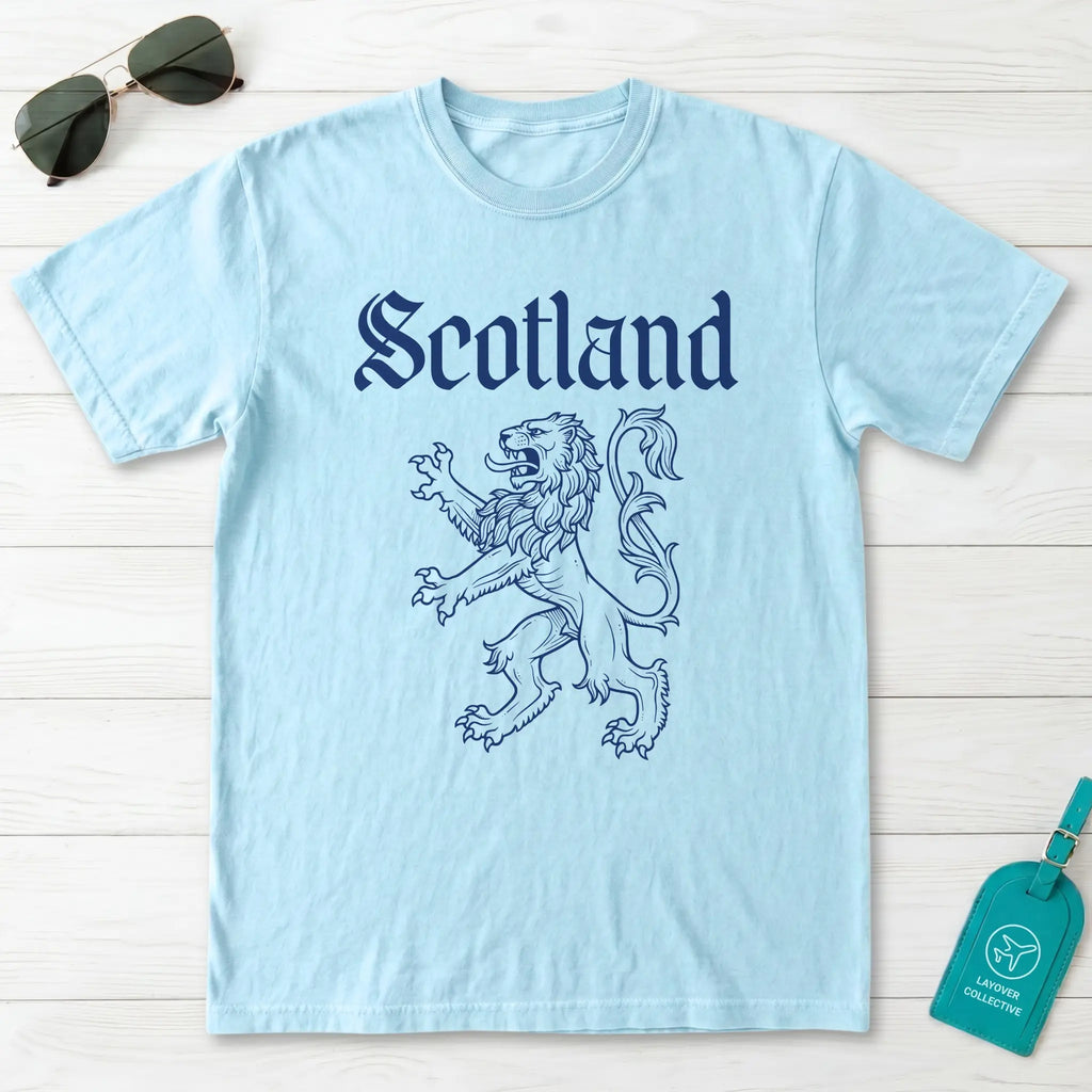 Scotland Lion Rampant Gothic Script T-Shirt