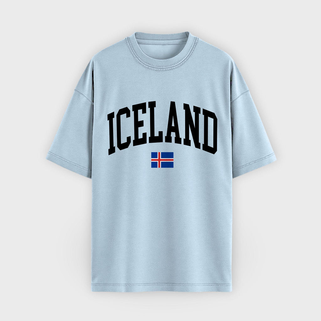 Iceland Collegiate Flag T-Shirt