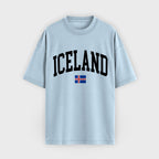 Iceland Collegiate Flag T-Shirt