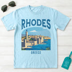 Rhodes Greece Vintage Travel Poster T-Shirt