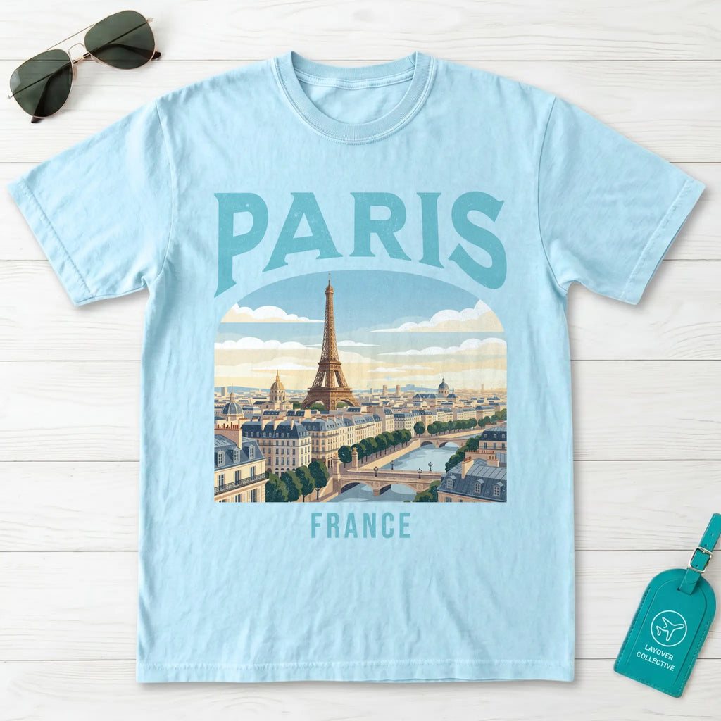 Paris France Vintage Travel Poster T-Shirt