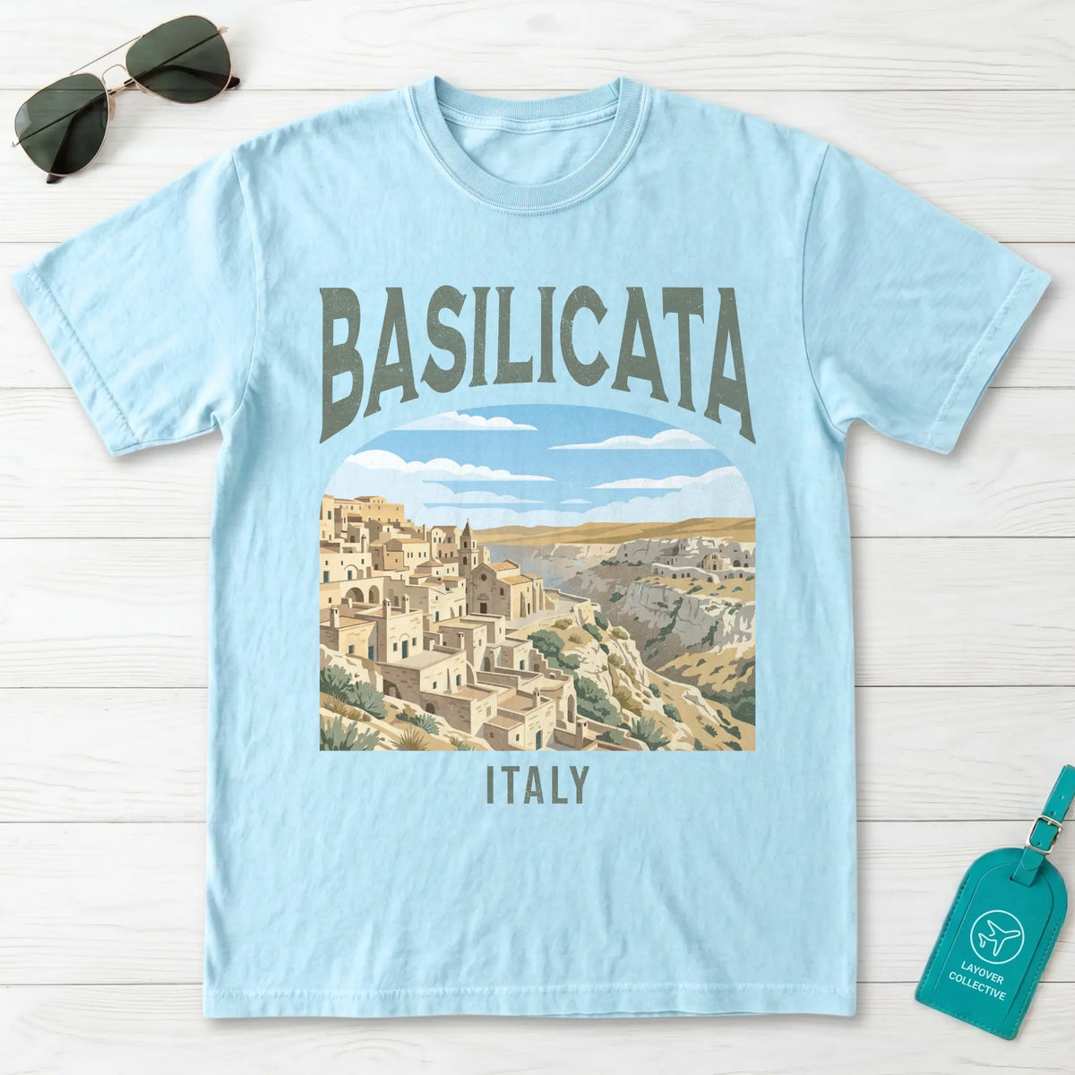 Basilicata Italy Vintage Travel Poster T-Shirt