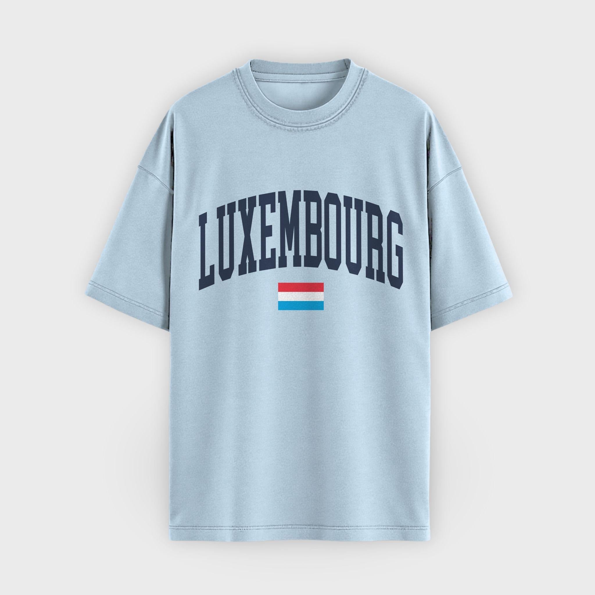 Luxembourg Collegiate Flag T-Shirt