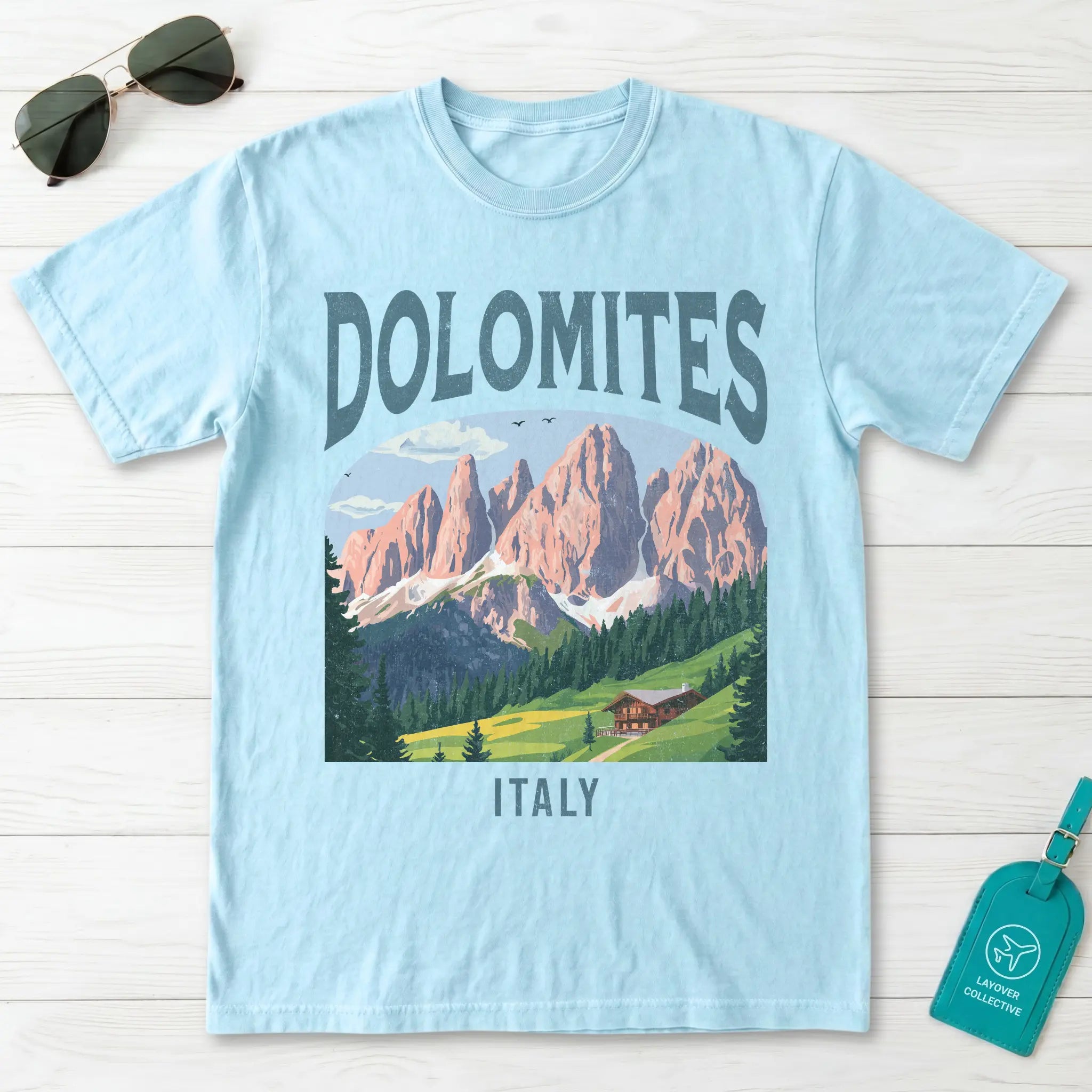 The Dolomites Italy Vintage Travel Poster T-Shirt